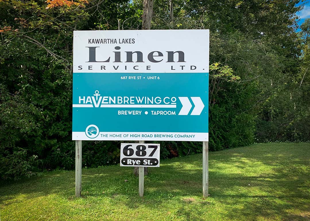 Haven Brewing Company Entrance Sign